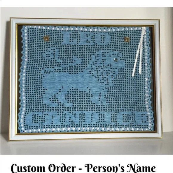 Virgo Sign And Symbol Handmade Crochet Wall Decor